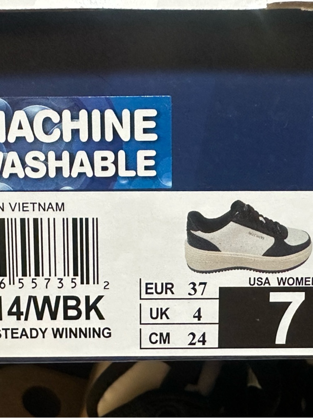 Skechers Women's Black and White Athletic Sneakers